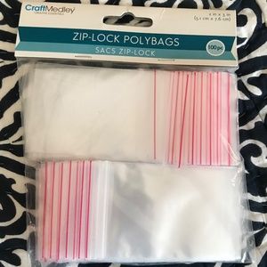 Zip-Lock Polybags Sacs 100 Piece 2x3 CraftMedley